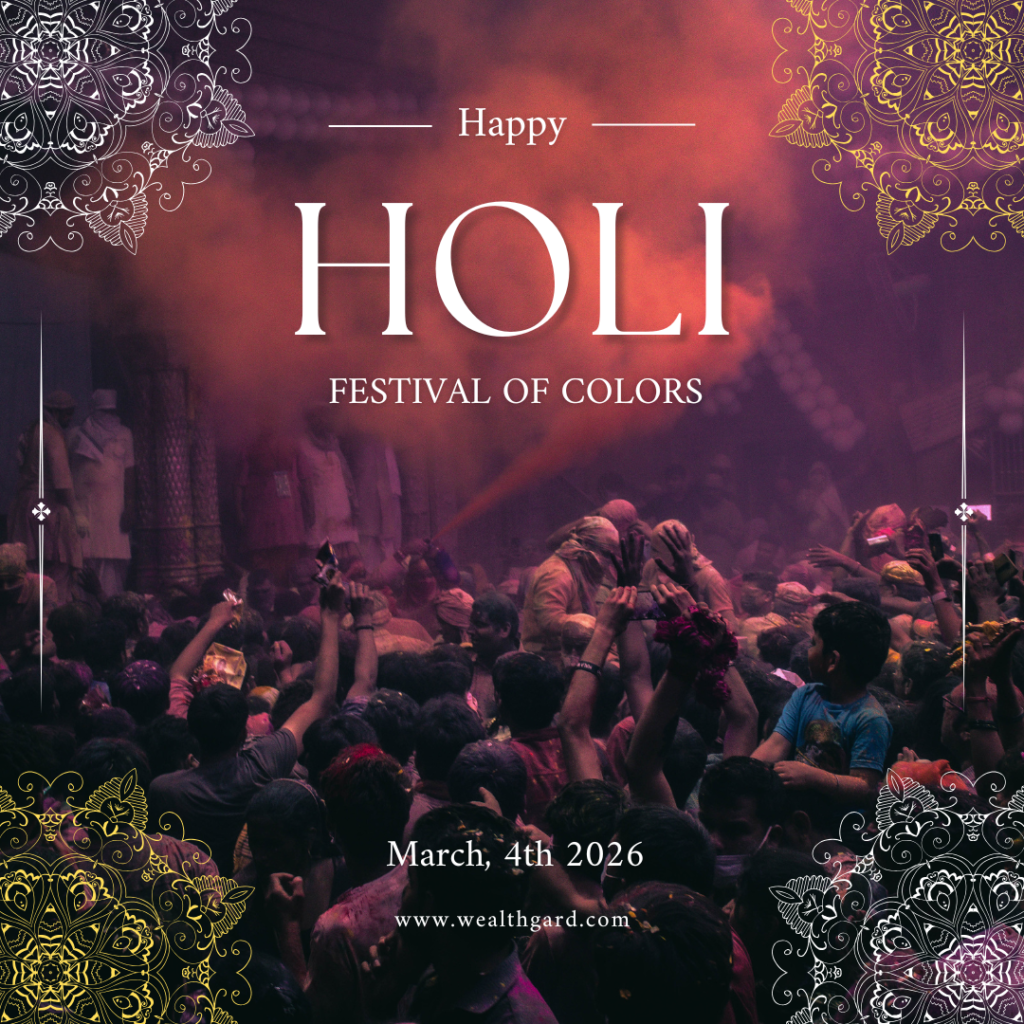 Happy Holi 2026 wishes image with colors