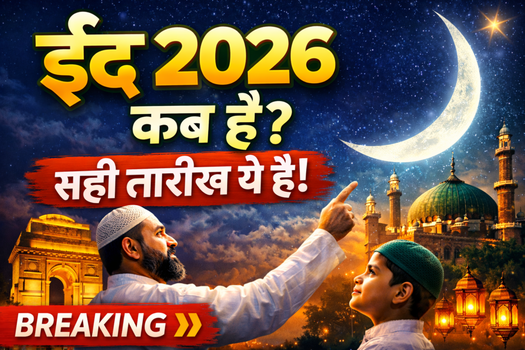 Eid 2026 kab hai India me chand kab dikhega aur Eid ki sahi tareekh